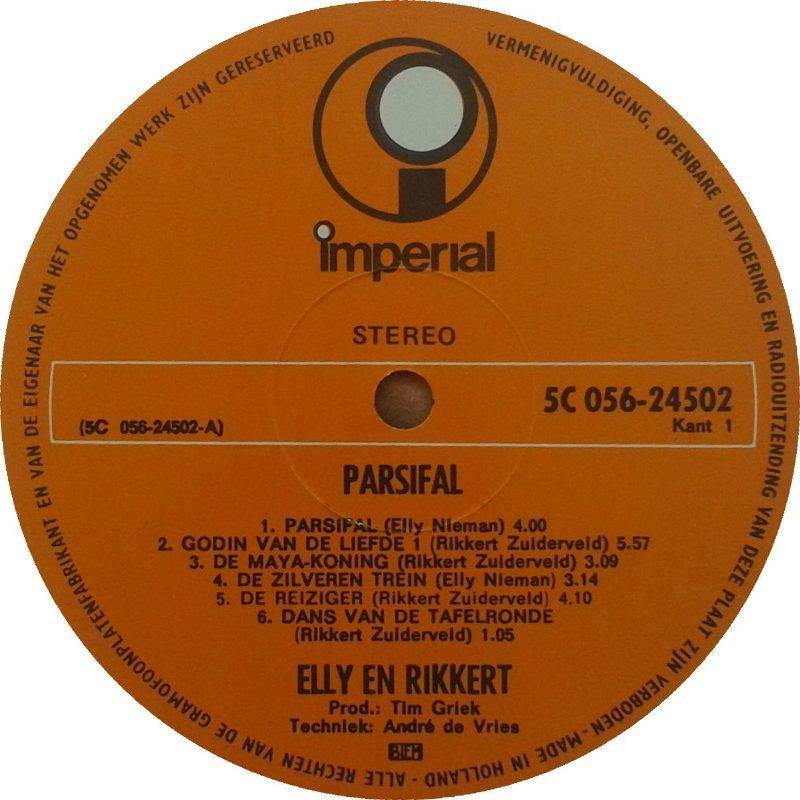 Elly and Rikkert Parsifal : LP Label A